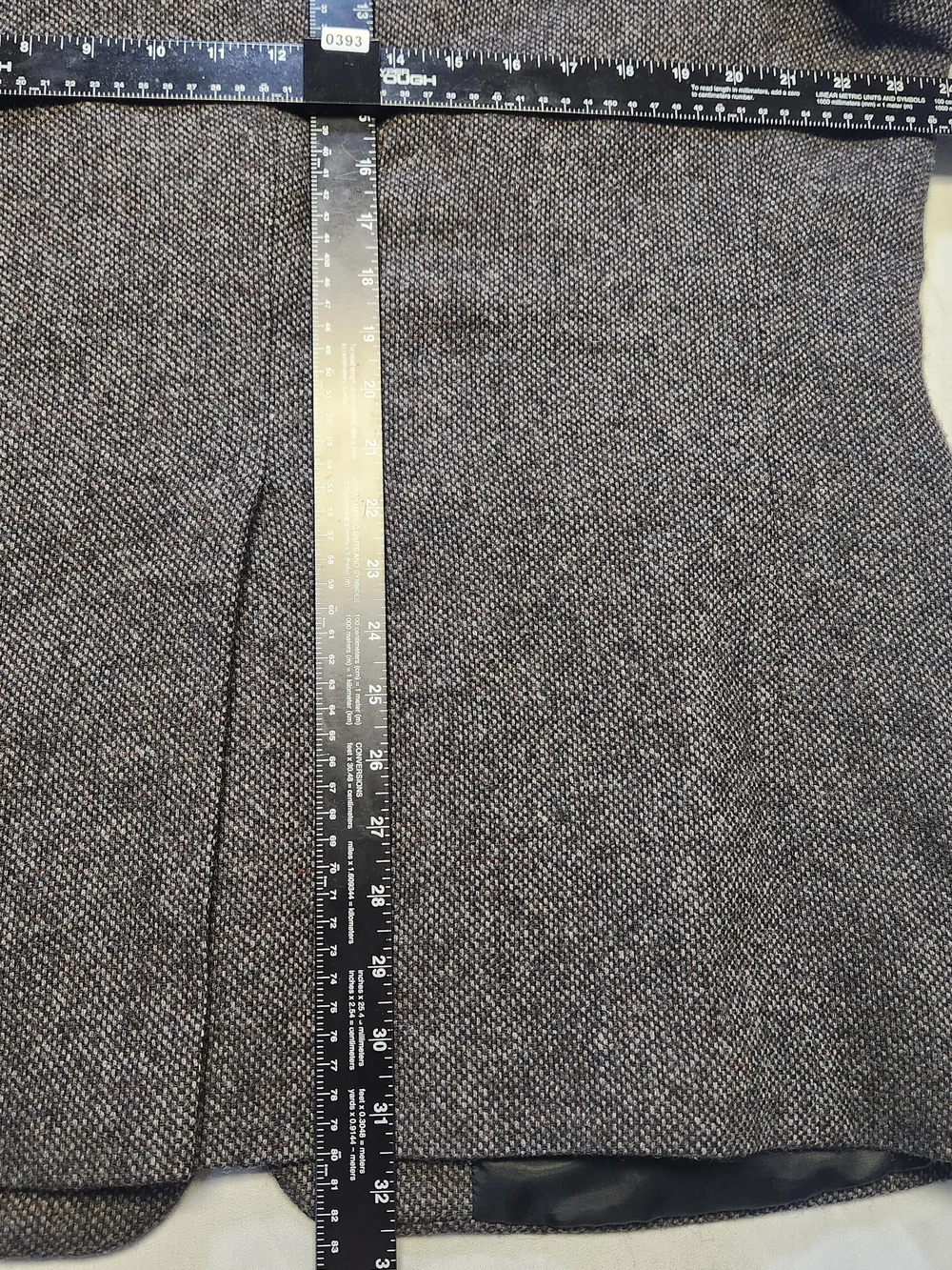 VTG Tweed Jacket 44R Large Gray Barleycorn 100% Wool Lambswool Marled Blazer